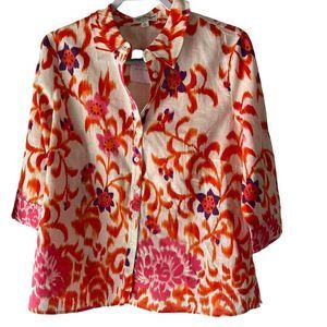 Norm Thompson Vibrant Summer Blouse
